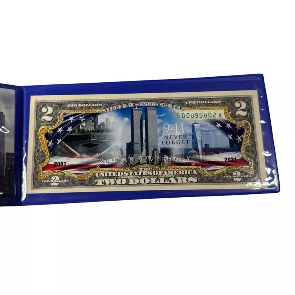 World Trade Center 9/11 20th Anniversary Colorized $2 Bill - Picture 4 of 5